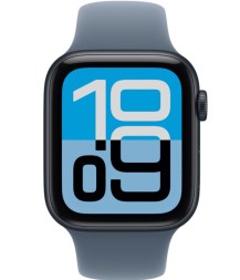 Apple Watch SE 3, 44 mm, Solo Loop (полуночный черный/синий), размер M/L