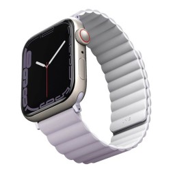 Ремешок Uniq Revix reversible Magnetic для Apple Watch 42-44-45-49 мм, лиловый/белый