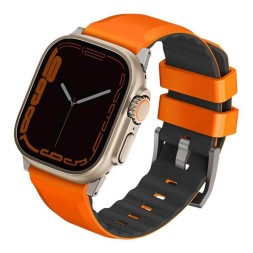 Ремешок Uniq Linus Airosoft silicone strap для Apple Watch 42-44-45-49 мм, оранжевый