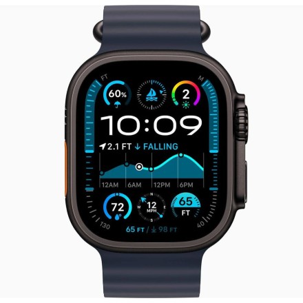 Часы Apple Watch Ultra 2 GPS + Cellular, 49 мм Ocean Band (черный/темно-синий)