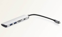 Адаптер переходник для Macbook Gurdini USB-C Expander to PD/HDMI 4K/2xUSB3.0/CardReader графит