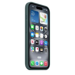 Чехол накладка для iPhone 16 Plus Silicone Case with MagSafe Lake Green