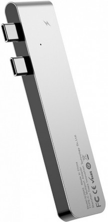 USB-концентратор Baseus Thunderbolt C+ Dual Type-C to USB3.0/HDMI/Type-C (CAHUB-B0G) для MacBook Pro
