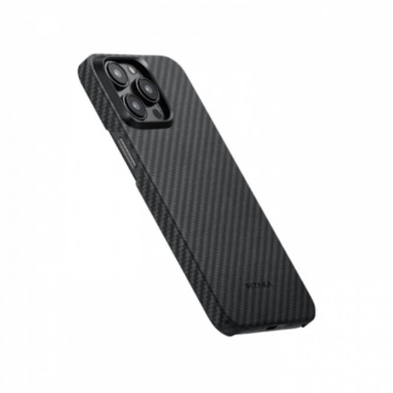 Чехол для iPhone 15 Pro Pitaka MagEZ Case 4 кевлар (черно-серый)