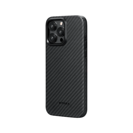 Чехол для iPhone 15 Pro Pitaka MagEZ Pro 4 кевлар (черно-серый)