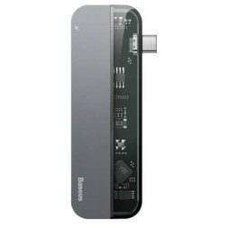 Адаптер BASEUS Transparent Series Dual Type-C Multifunctional HUB